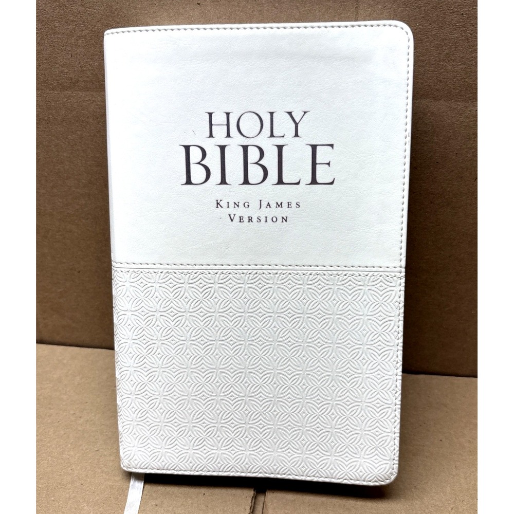 2016 Christian Art Publishers Holy Bible King James Version white leather cover